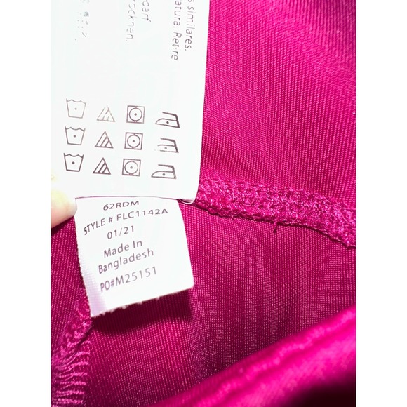 Women's Bally Total Fitness High-Waist  Leggings Size Large Fuchsia Hot Pink - Picture 6 of 6